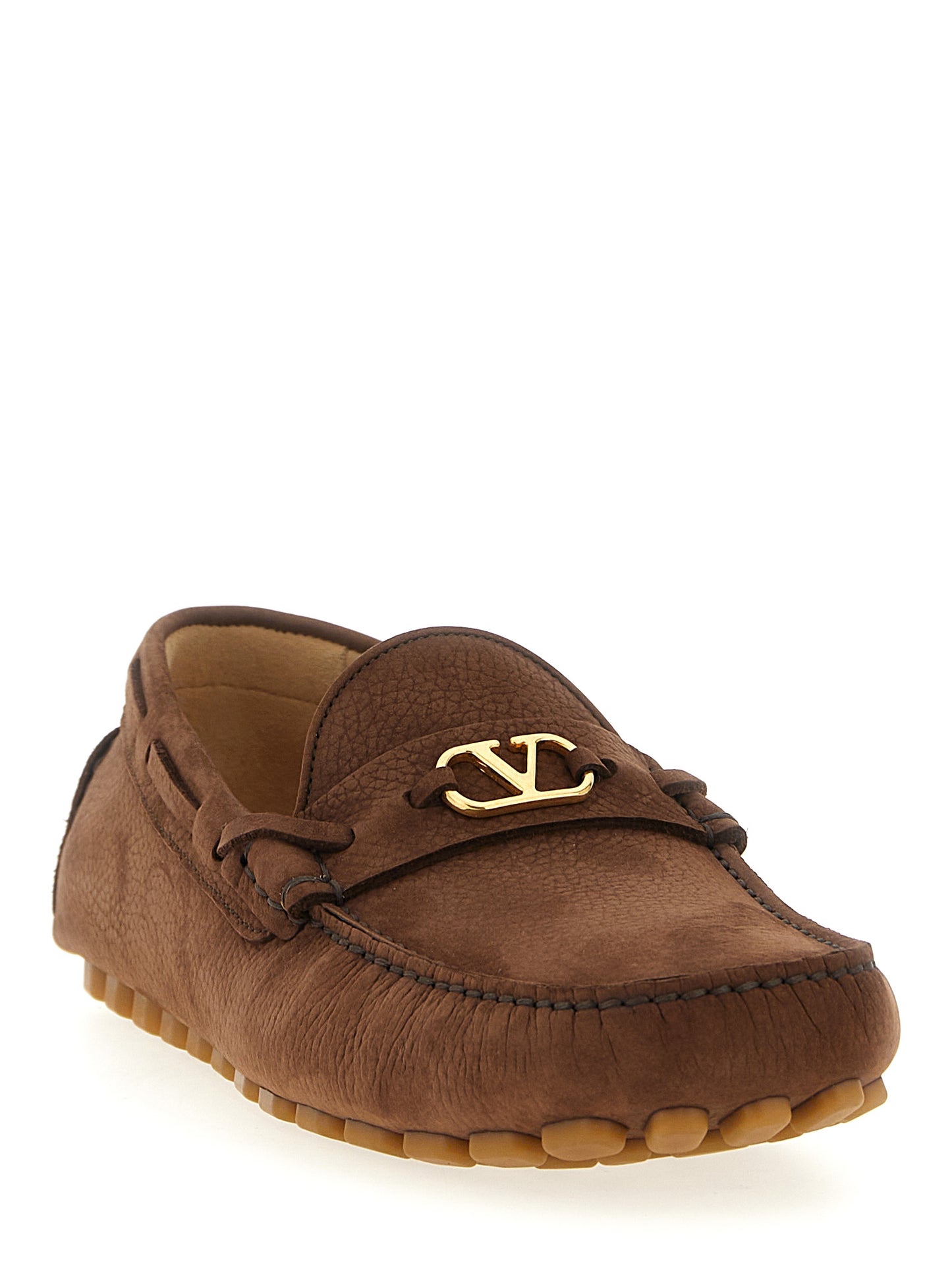 Mocassins à enfiler Valentino Garavani en veau marron