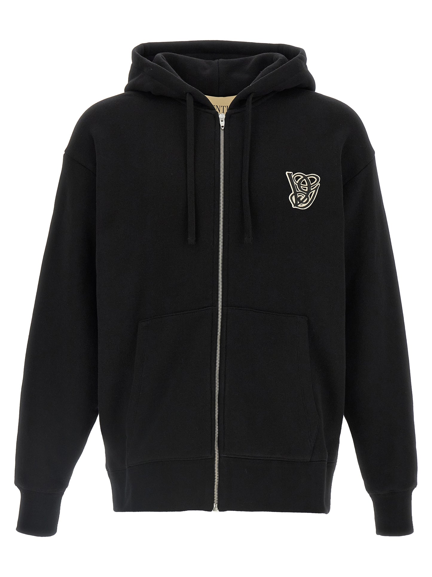 Sudadera de algodón negra Valentino Garavani