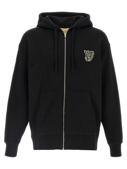 Sudadera de algodón negra Valentino Garavani