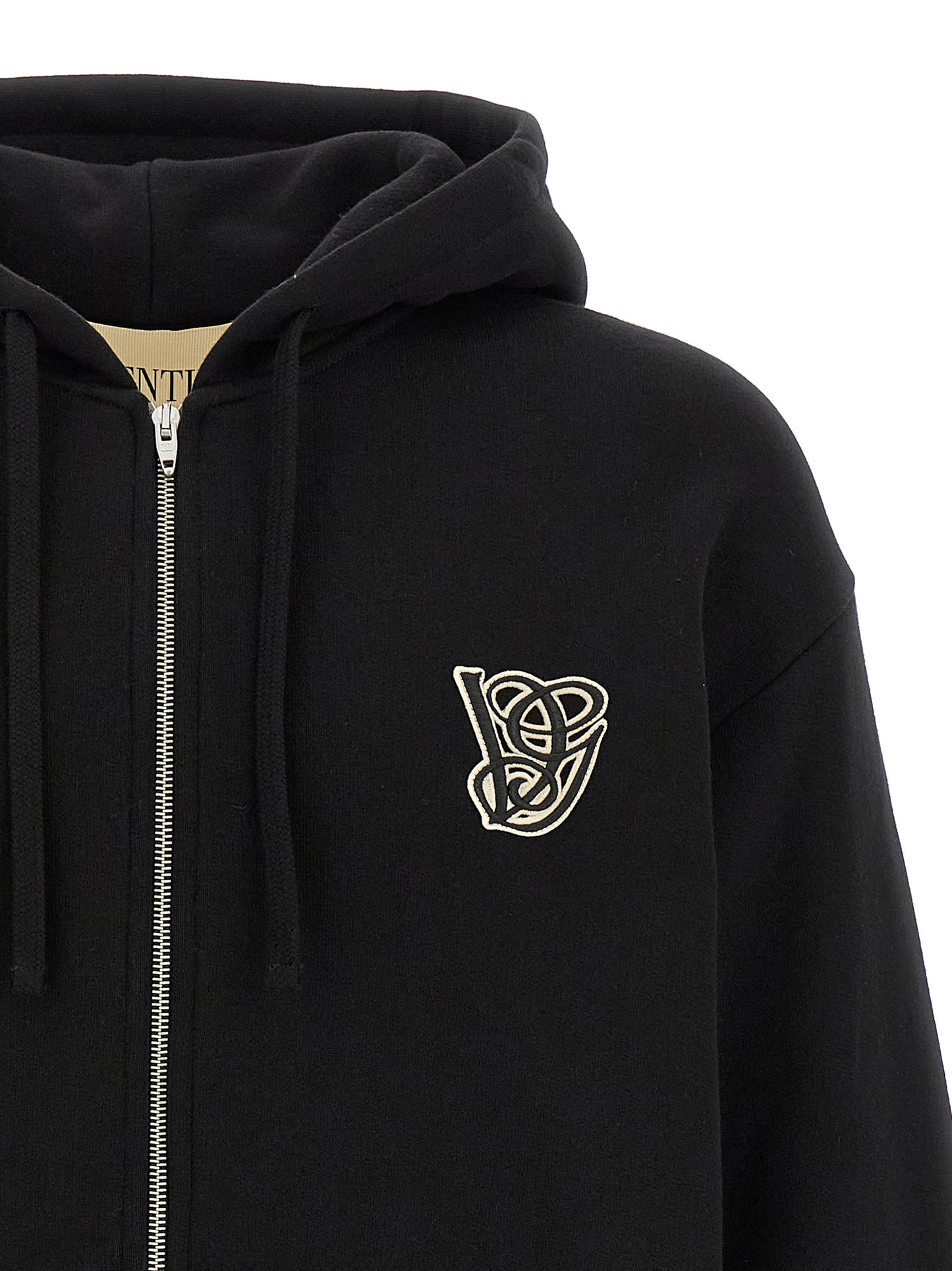 Sudadera de algodón negra Valentino Garavani