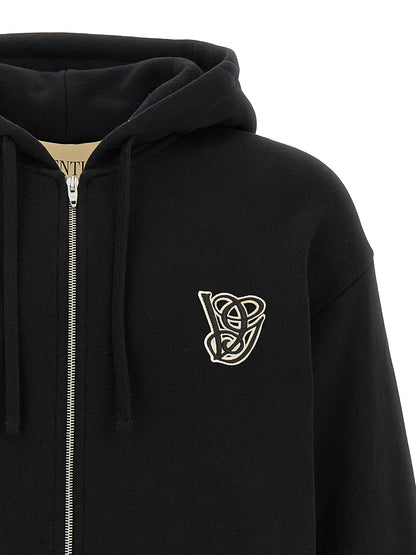 Sudadera de algodón negra Valentino Garavani