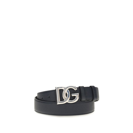 Dolce & Gabbana Ceinture classique en cuir de veau noir Bos Taurus
