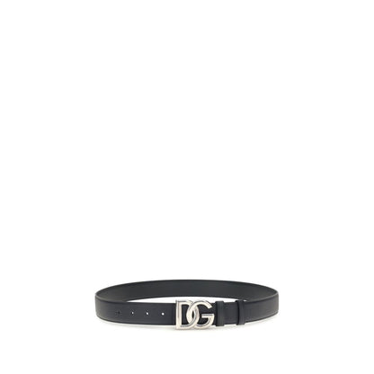 Dolce & Gabbana Cinturón Regular De Piel De VacunoNegro Bos Taurus