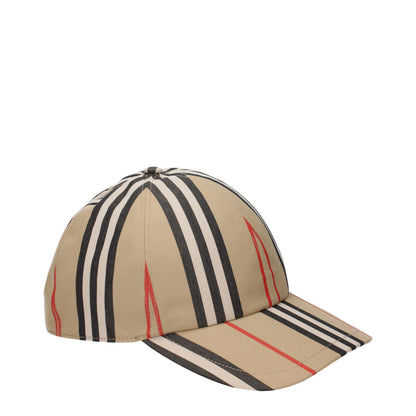 Casquette de baseball en coton beige Burberry avec finition neutre