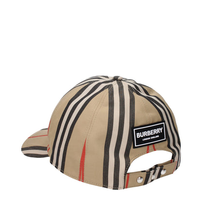 Casquette de baseball en coton beige Burberry avec finition neutre