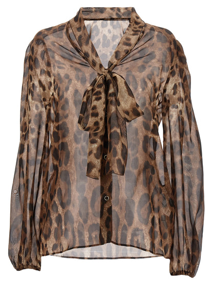 Dolce & Gabbana Blusa De Seda - Estampado Animal Multicolor