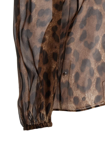 Dolce & Gabbana Blusa De Seda - Estampado Animal Multicolor