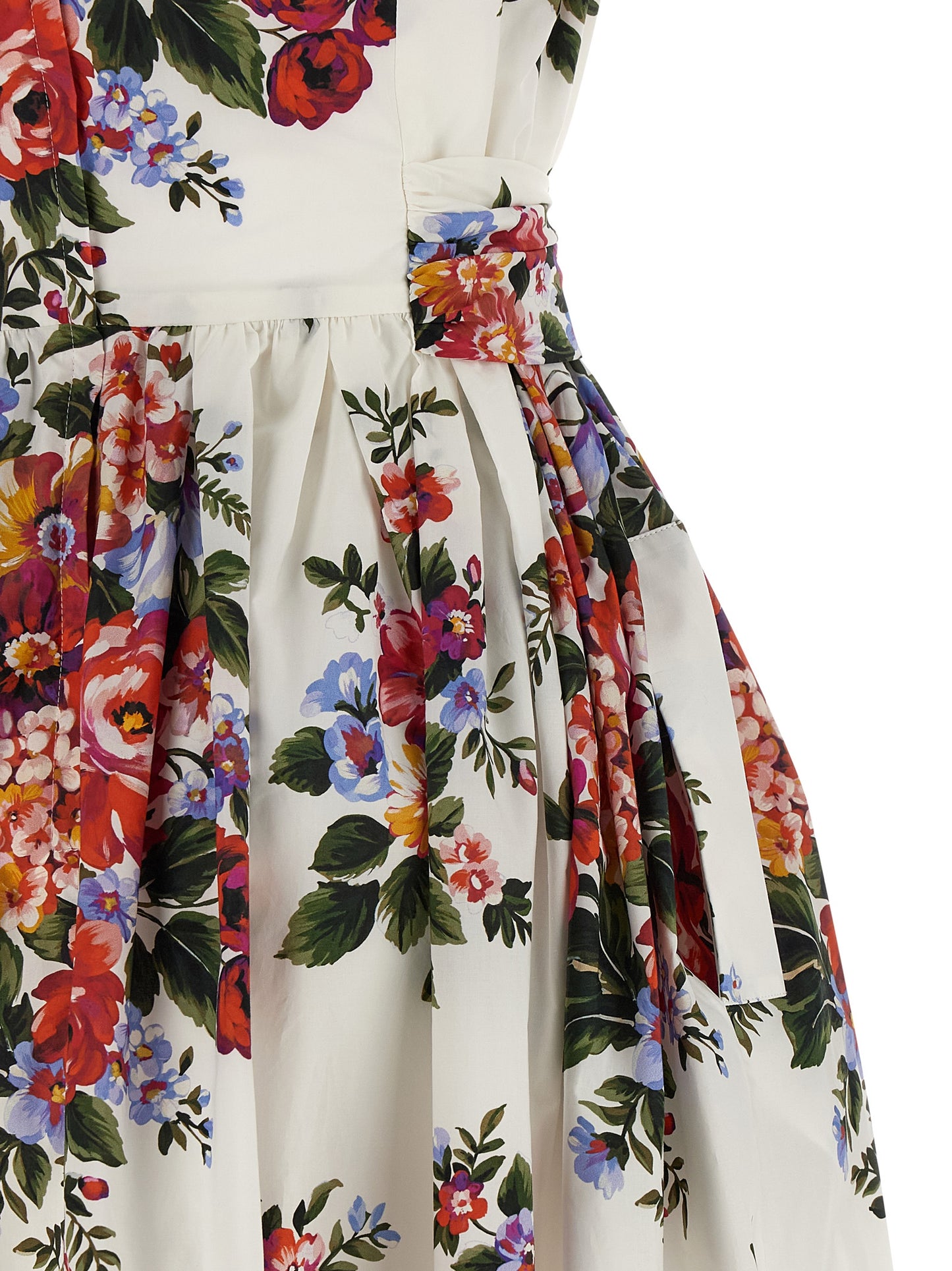 Vestido midi de algodón blanco de Dolce & Gabbana