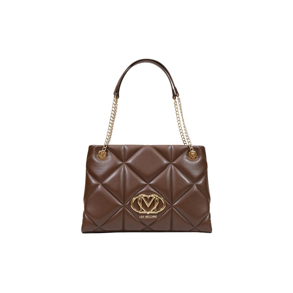 Bolso de mano Love Moschino marrón de polietileno
