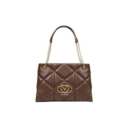 Bolso de mano Love Moschino marrón de polietileno