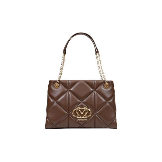 Bolso de mano Love Moschino marrón de polietileno