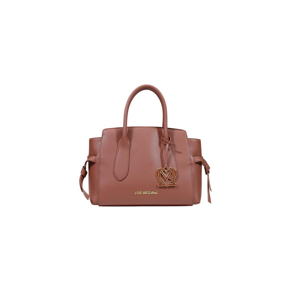Bolso de mano Love Moschino marrón de polietileno