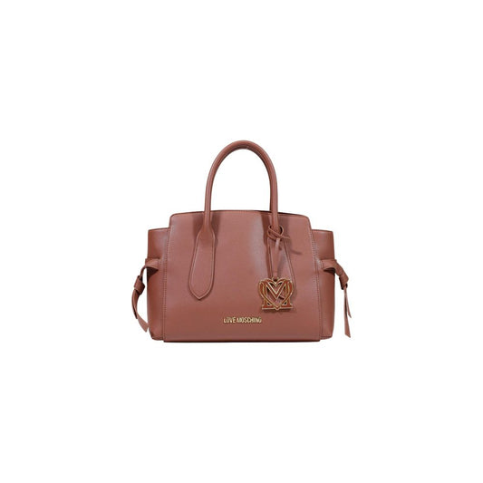 Bolso de mano Love Moschino marrón de polietileno