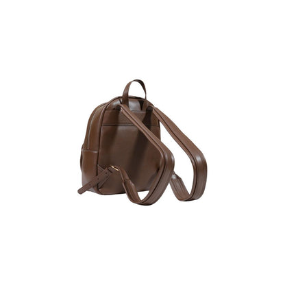 Mochila de polietileno marrón Love Moschino