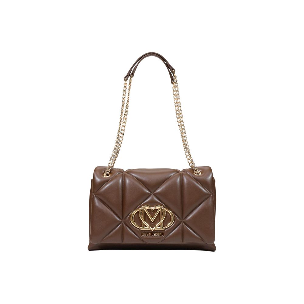 Bolso de mano Love Moschino marrón de polietileno