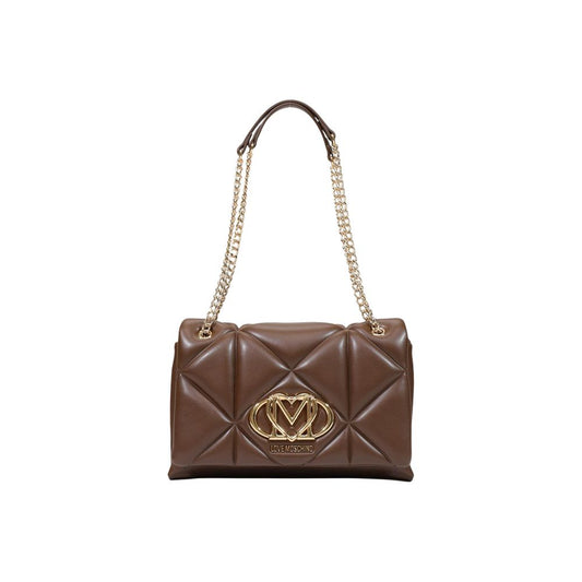 Bolso de mano Love Moschino marrón de polietileno