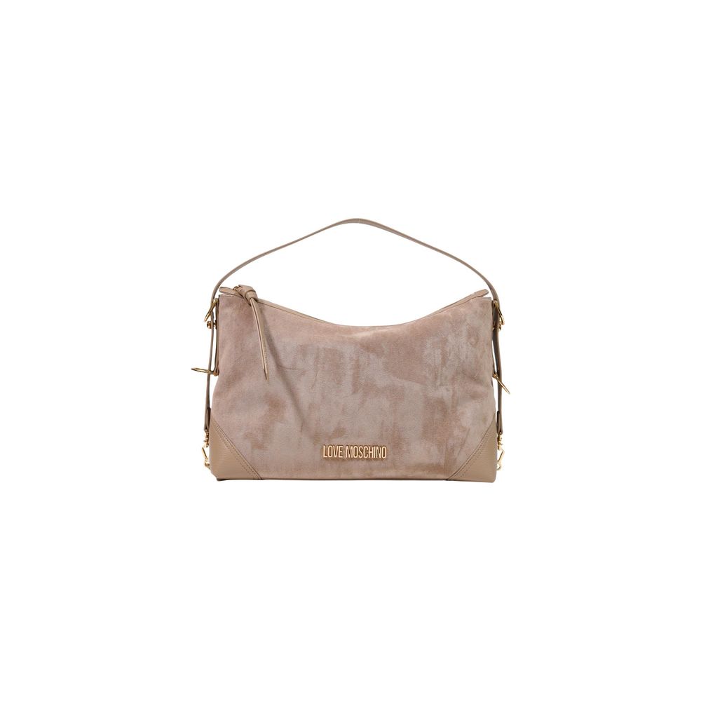 Bolso de mano Love Moschino de poliéster beige