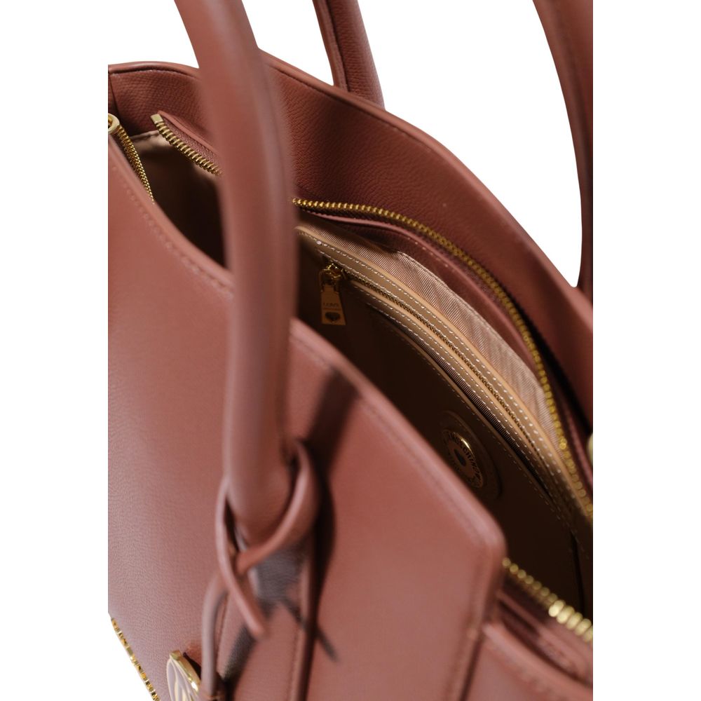 Bolso de mano Love Moschino marrón de polietileno
