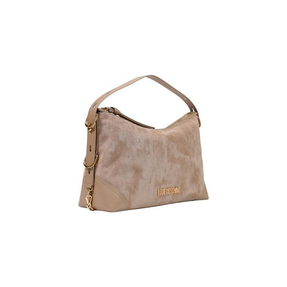 Bolso de mano Love Moschino de poliéster beige
