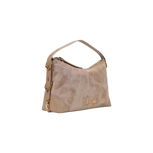 Bolso de mano Love Moschino de poliéster beige