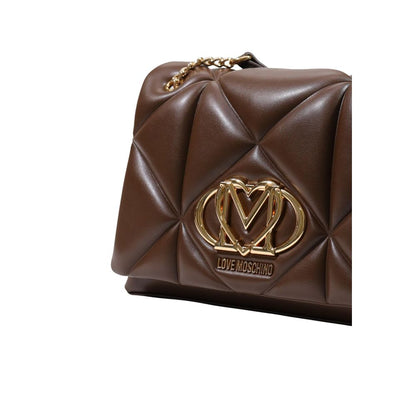 Bolso de mano Love Moschino marrón de polietileno
