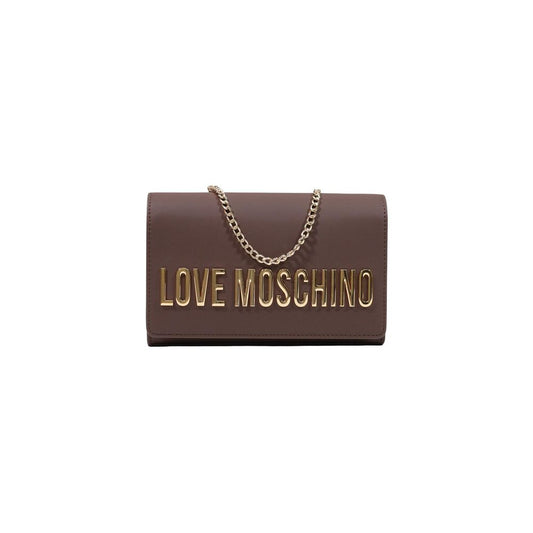 Bolso de mano Love Moschino marrón de polietileno