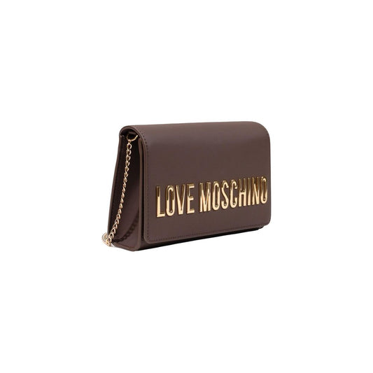 Bolso de mano Love Moschino marrón de polietileno