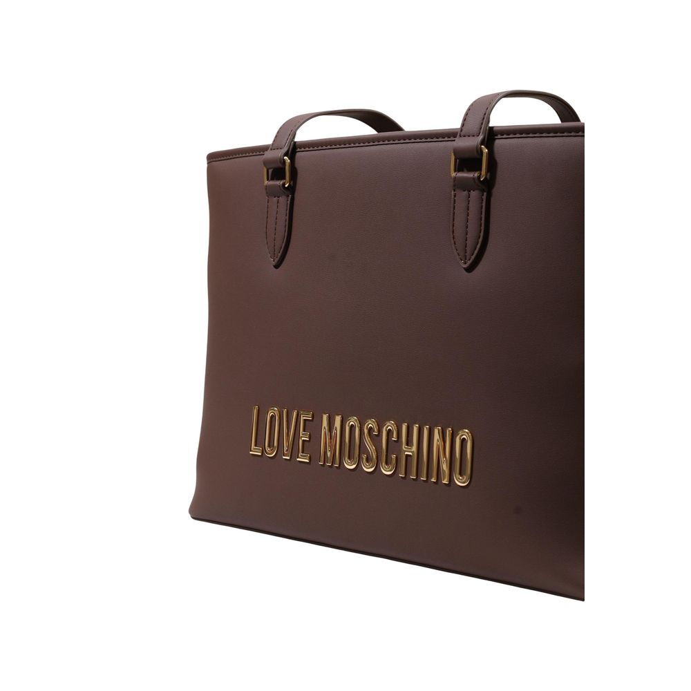 Sac à main Love Moschino en polyéthylène marron