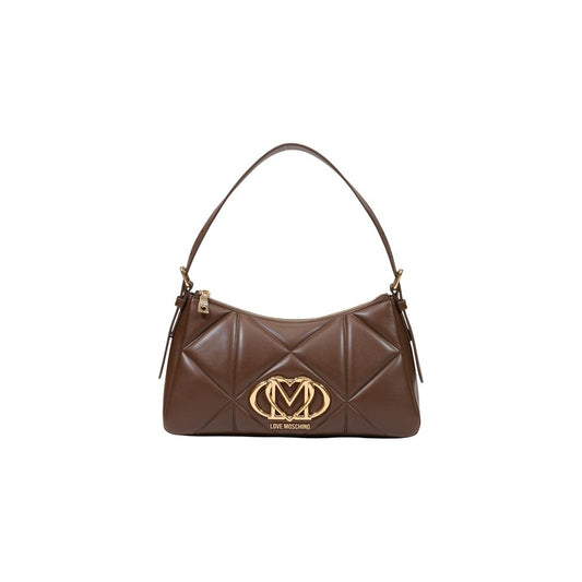 Bolso de mano Love Moschino marrón de polietileno