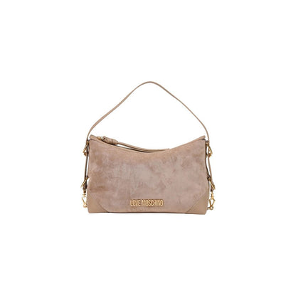 Bolso de mano Love Moschino de poliéster beige