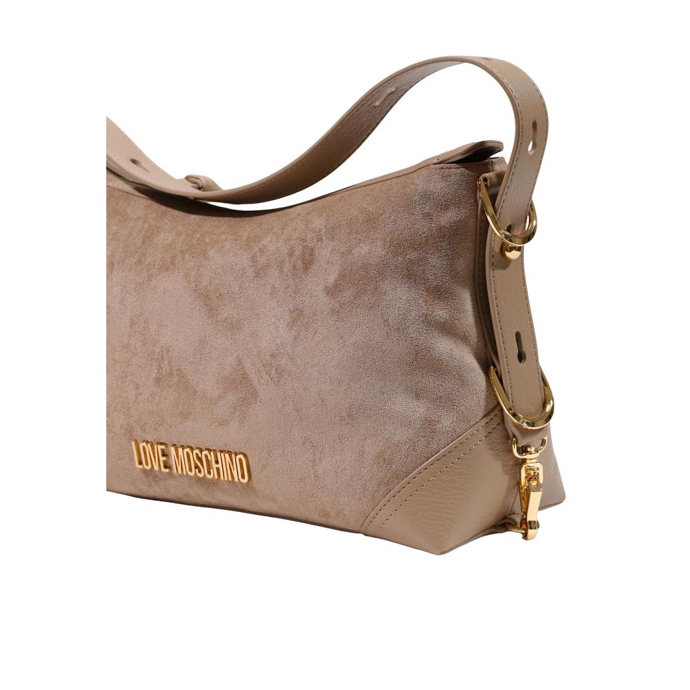 Bolso de mano Love Moschino de poliéster beige