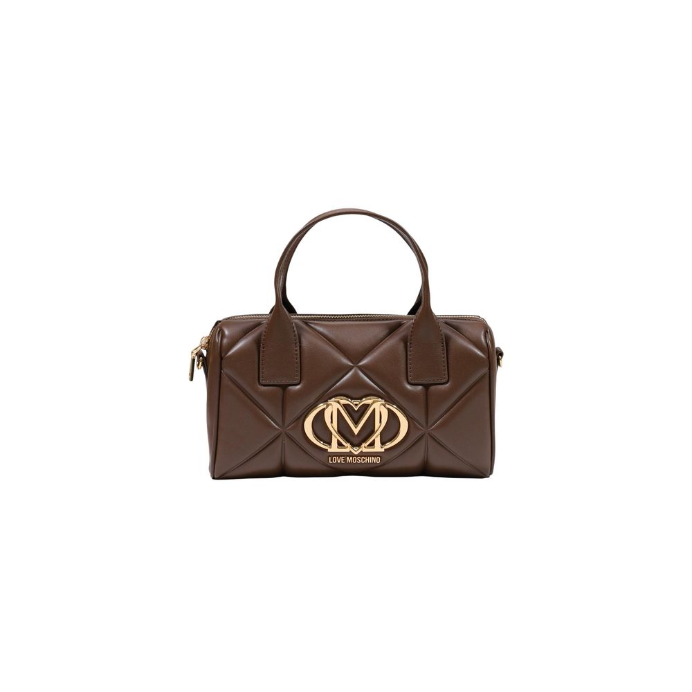 Bolso de mano Love Moschino marrón de polietileno