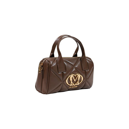 Bolso de mano Love Moschino marrón de polietileno