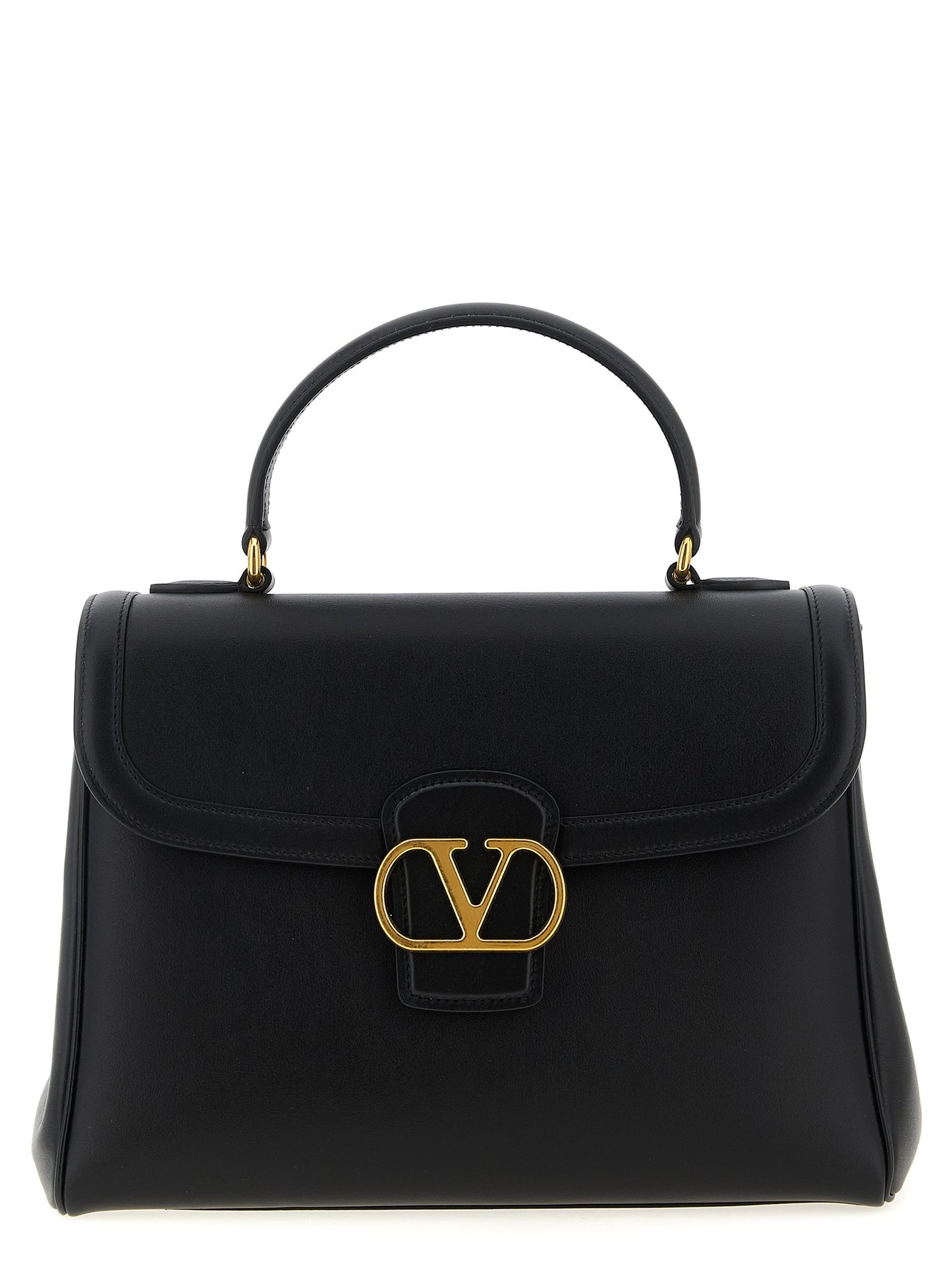 Bolso de mano Valentino Garavani de piel de becerro negra