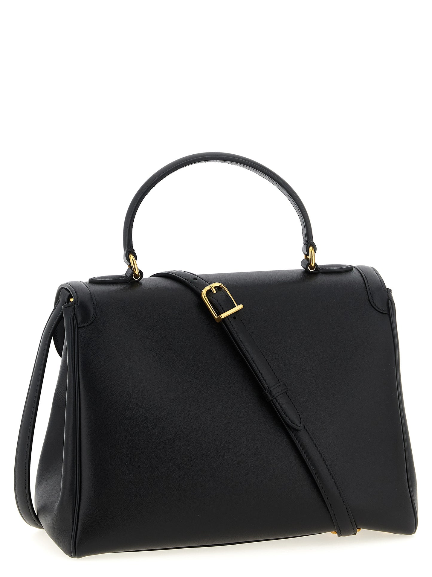 Bolso de mano Valentino Garavani de piel de becerro negra