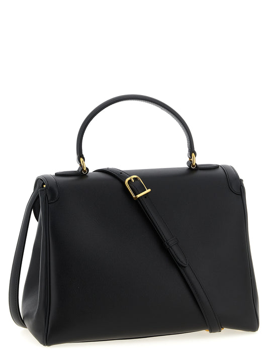 Bolso de mano Valentino Garavani de piel de becerro negra