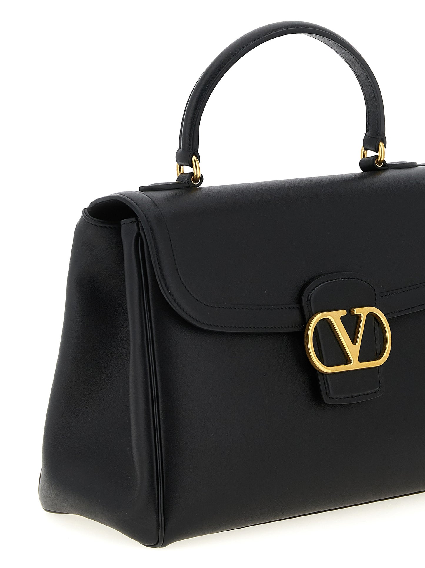 Bolso de mano Valentino Garavani de piel de becerro negra