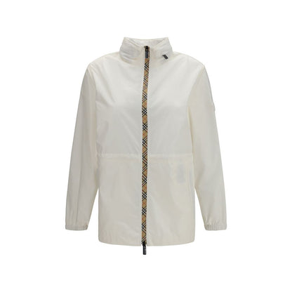 Burberry White Polyamide Shell Jacket - Lightweight and Practical Construction