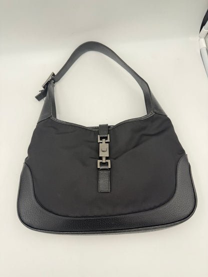 Gucci Bolso Jackie Clásico De Cuero Y Lona Espacioso