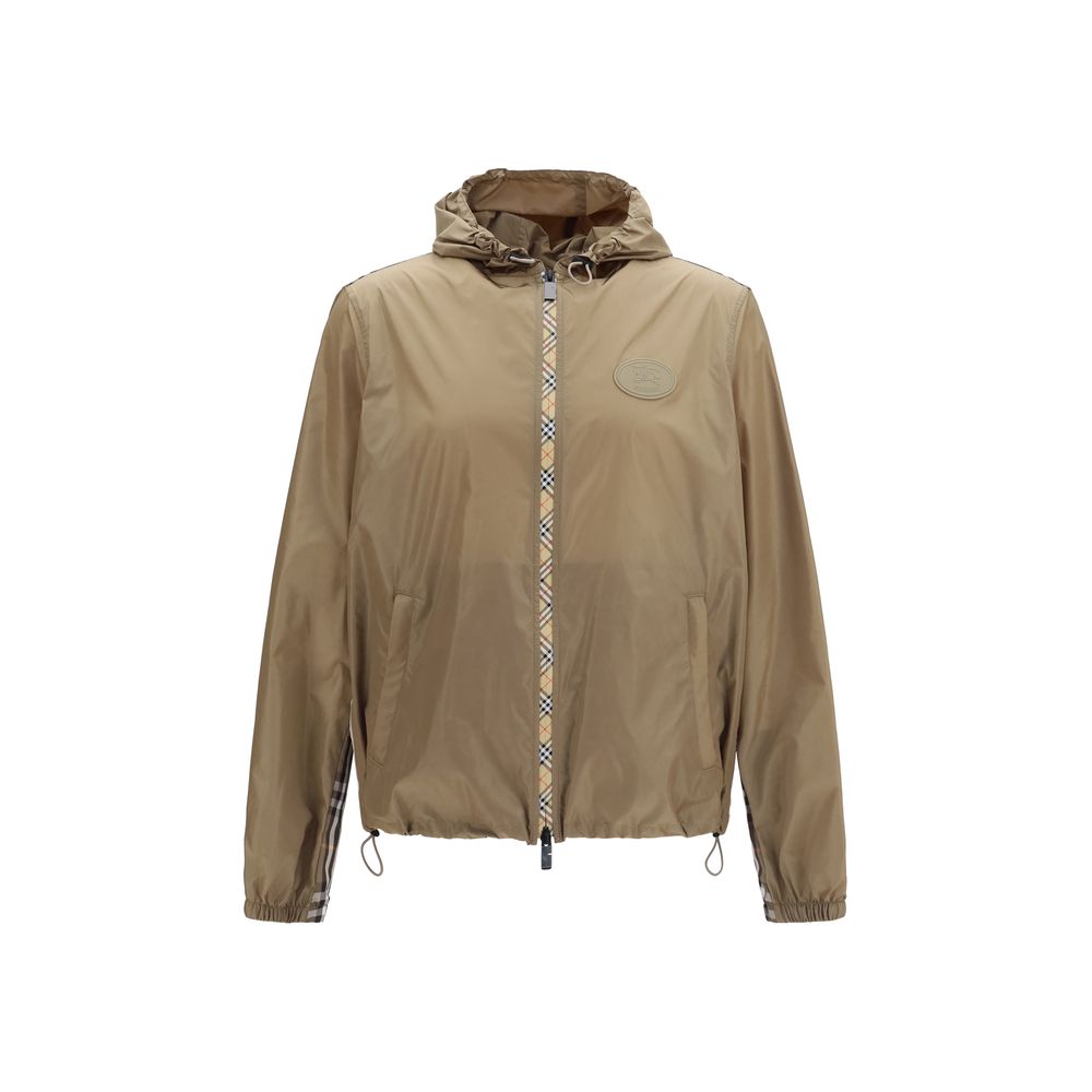 Chaqueta de nailon marrón Burberry