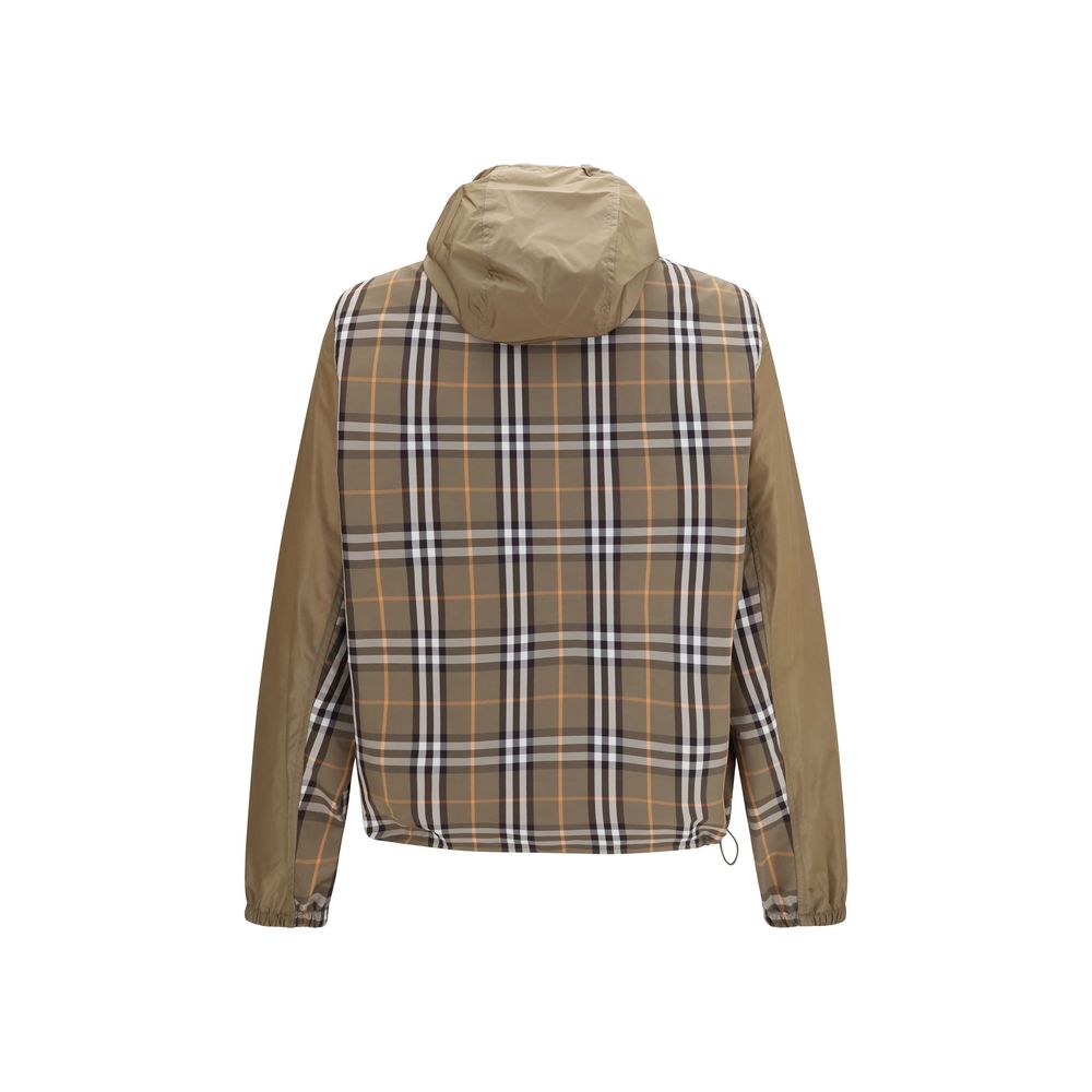 Chaqueta de nailon marrón Burberry