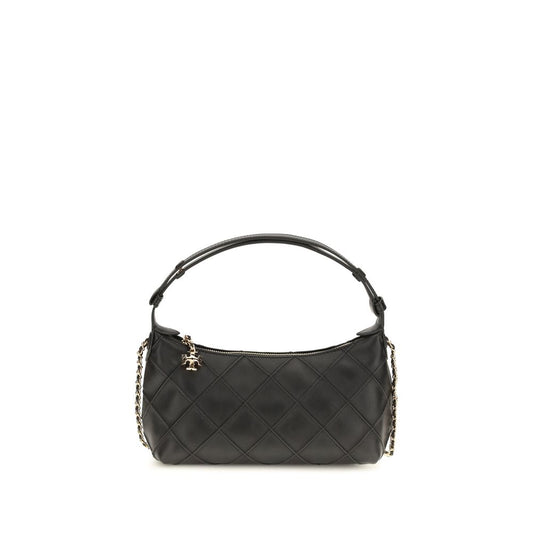 Bolso de mano Tory Burch negro de piel de cordero Ovis Aries