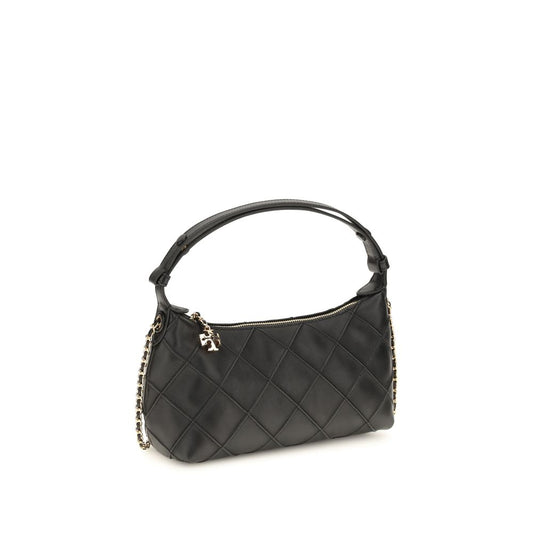 Bolso de mano Tory Burch negro de piel de cordero Ovis Aries