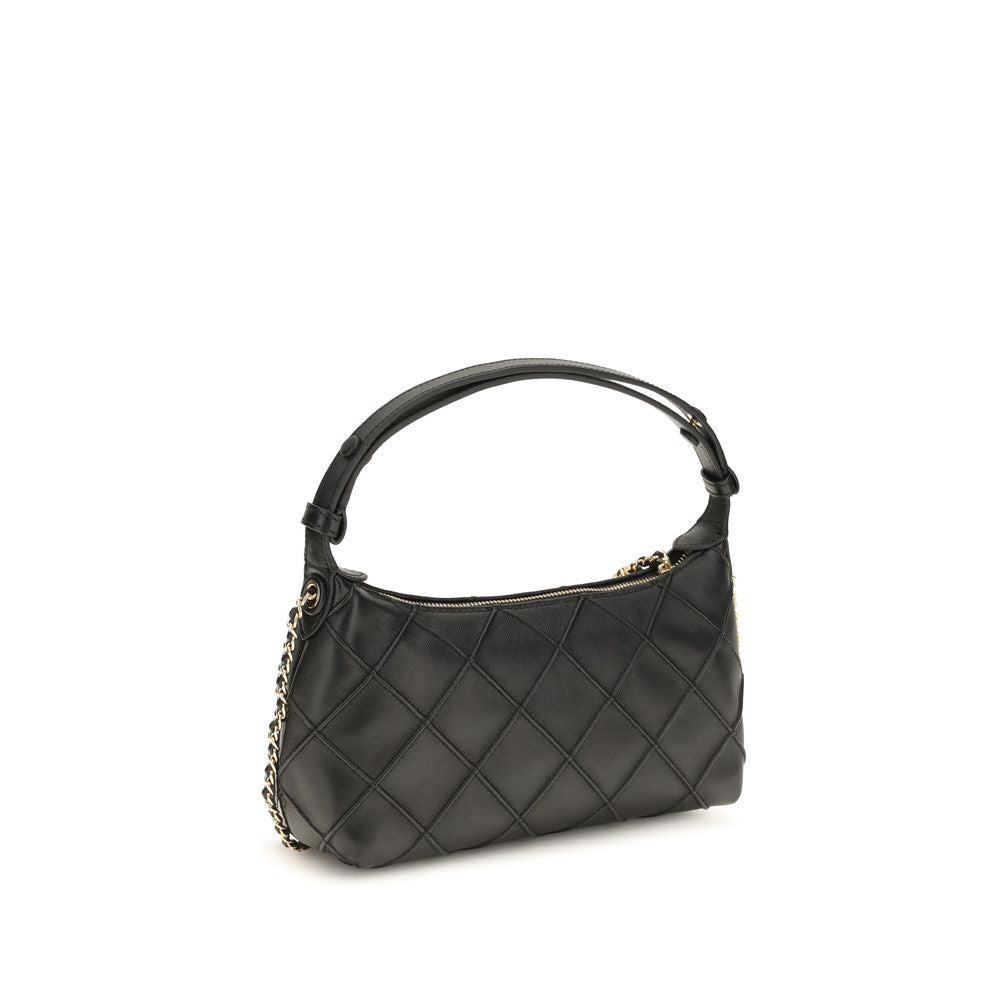 Bolso de mano Tory Burch negro de piel de cordero Ovis Aries