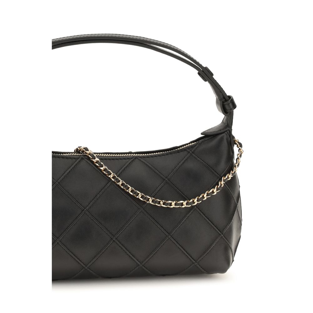 Bolso de mano Tory Burch negro de piel de cordero Ovis Aries
