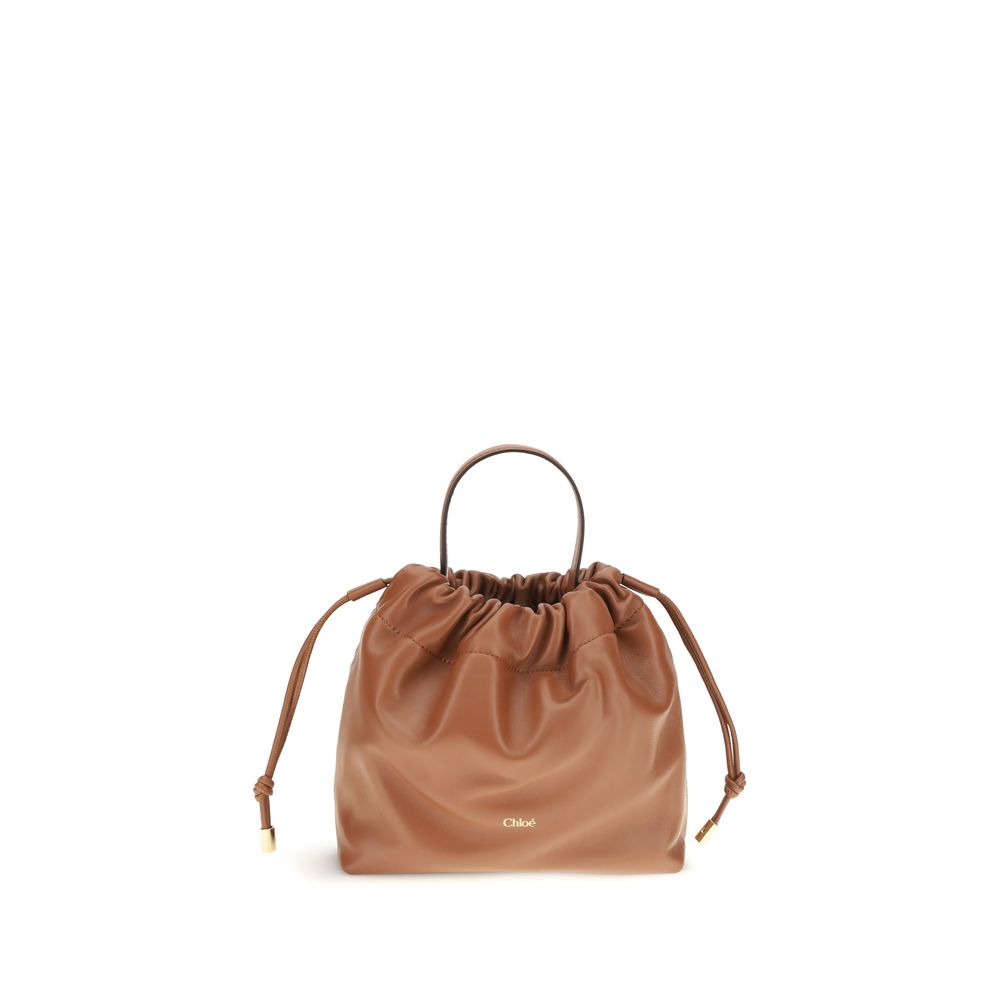 Sac porté épaule Chloé en peau d'agneau Ovis Aries marron