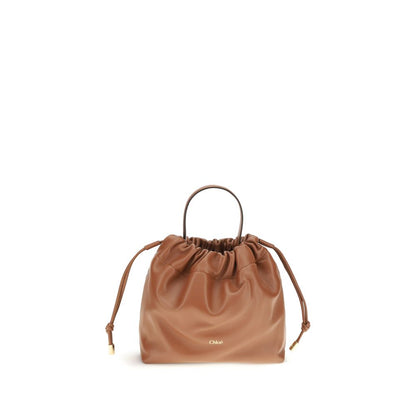 Sac porté épaule Chloé en peau d'agneau Ovis Aries marron