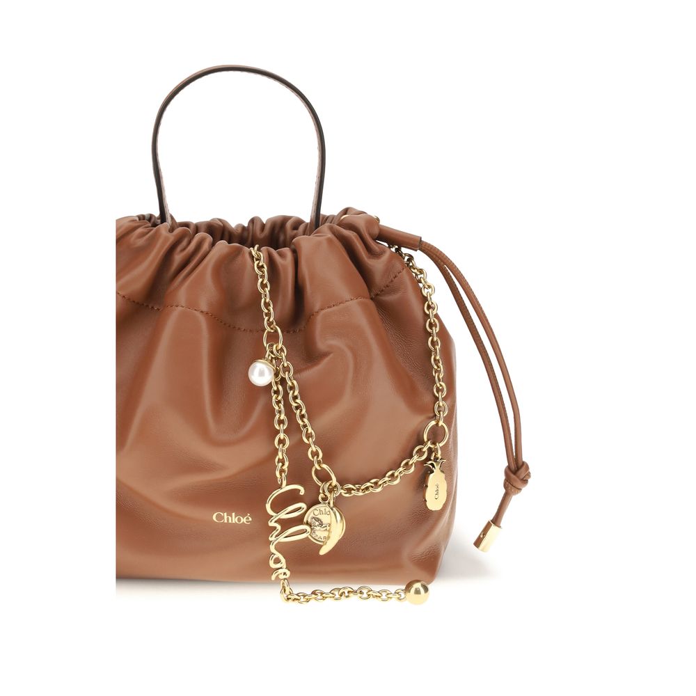 Sac porté épaule Chloé en peau d'agneau Ovis Aries marron