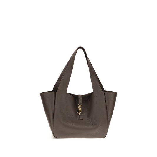 Bolso de hombro Saint Laurent de piel de becerro marrón Bos Taurus