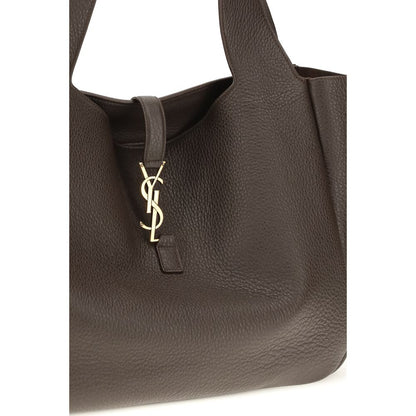Bolso de hombro Saint Laurent de piel de becerro marrón Bos Taurus
